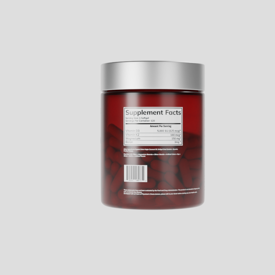 D3 + K2 with MCT Oil – Intra Absorption Soft gels